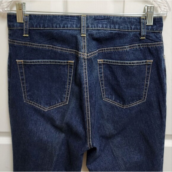 Lands End Jeans Womens 6 Blue Denim Bootcut Stretch Flat Hemmed Western Cowgirl - Picture 4 of 10